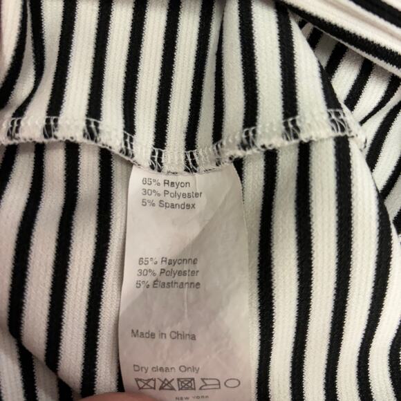 Derek Lam Collective Black White Striped Dress V-Neck Various Sizes - Picture 6 of 7